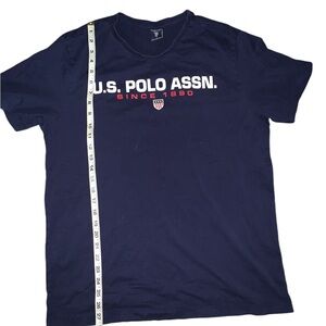 us polo assn blue shirt size large
